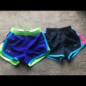 Toddler girl under Armour and Nike shorts
